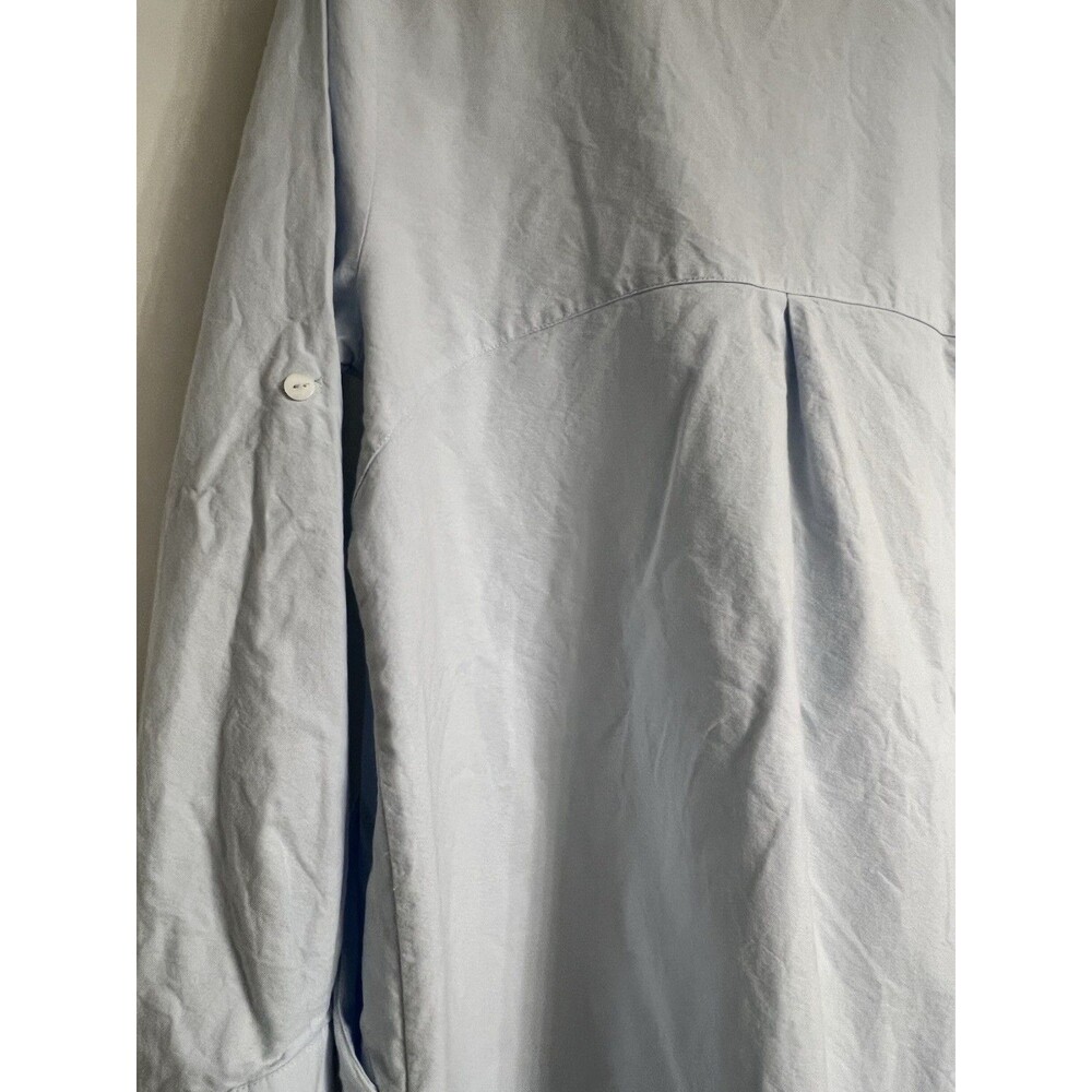 Inae Collection Blue Poplin Shirtdress Medium EUC - Picture 4 of 8